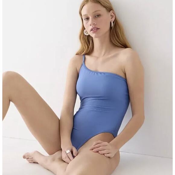 J.Crew Ribbed One Strap One Piece Swimsuit Stretch Padded Plus Size US 20 NWT - Picture 1 of 13